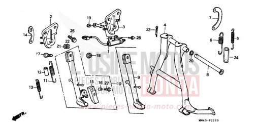 BEQUILLE CBR600FL de 1990